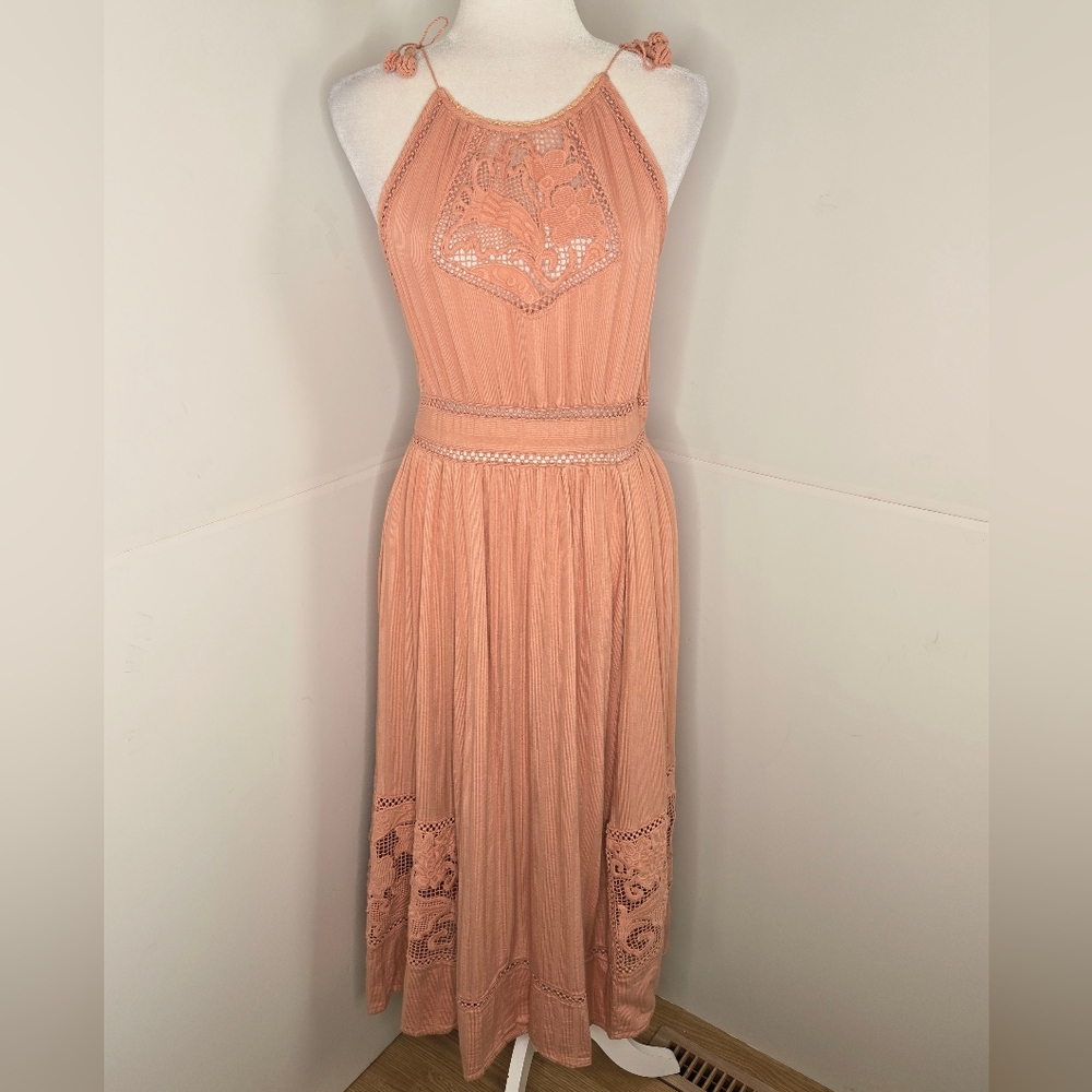 Ulla Johnson Blush Peach Halter Maxi Dress